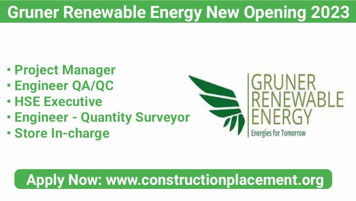 Gruner Renewable Energy New Opening 2023