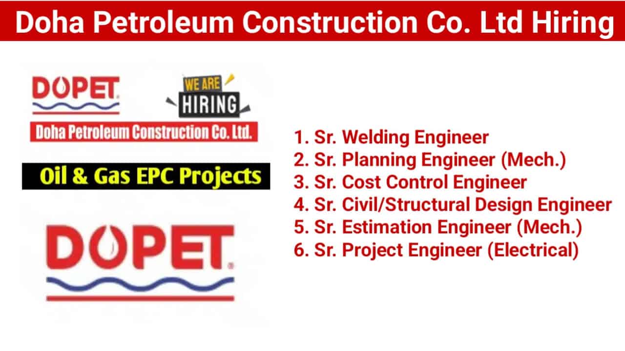 Doha Petroleum Construction Co. Ltd. (DOPET) New Vacancy 2024