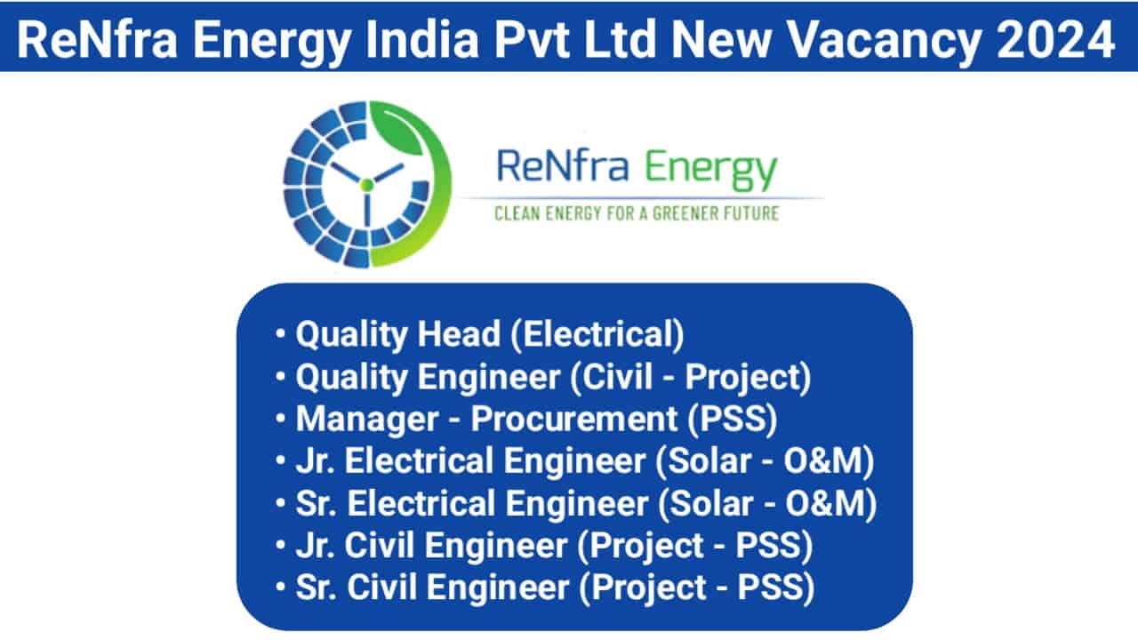 ReNfra Energy India Pvt Ltd New Vacancy 2024