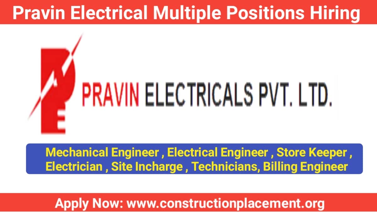 Pravin Electricals Pvt Ltd job opportunities