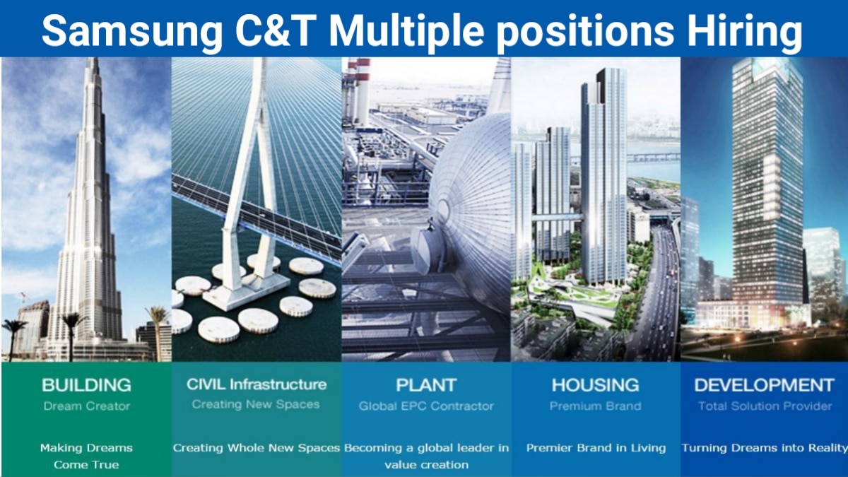 Samsung C&T Recruitment 2023 Multiple Jobs Opening