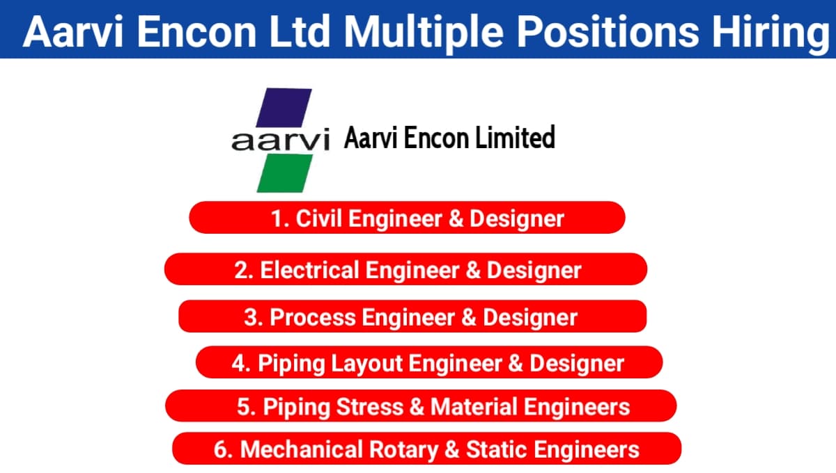 Aarvi Encon Ltd New Opening 2023