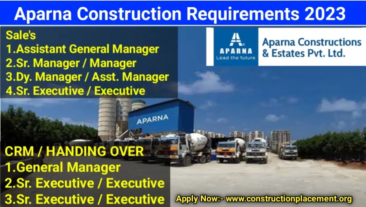 Aparna Construction Hiring 2023