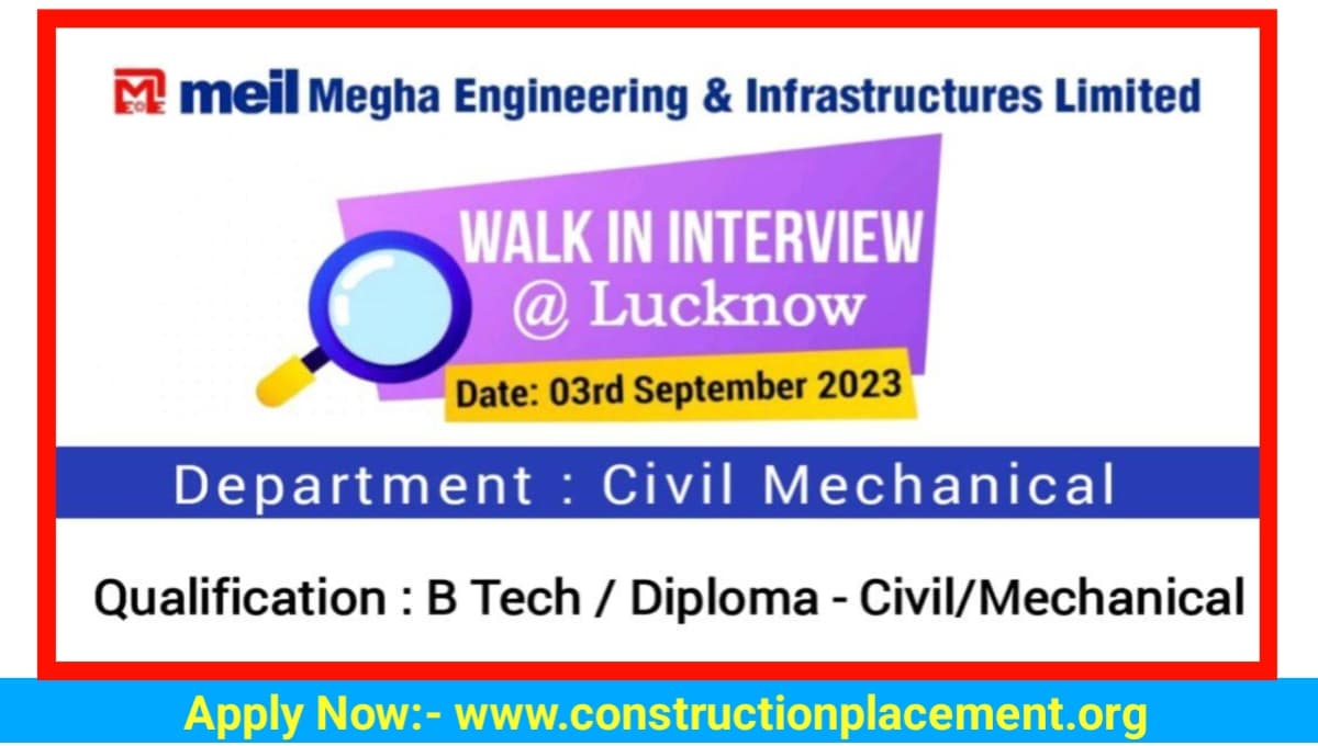 Megha Engineering And Infrastructure Walk In Interview 2023 |