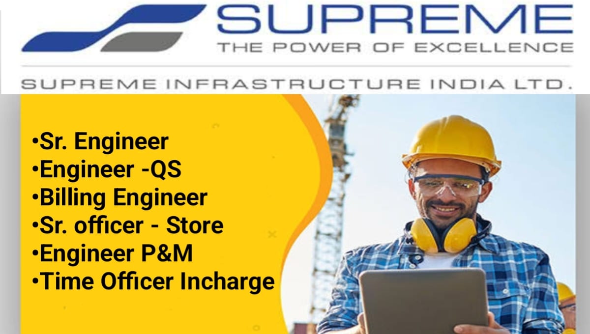 Supreme Infrastructure Ltd New Vacancy 2023