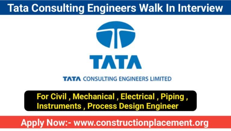Tata Consulting Engineers Walk In Interview