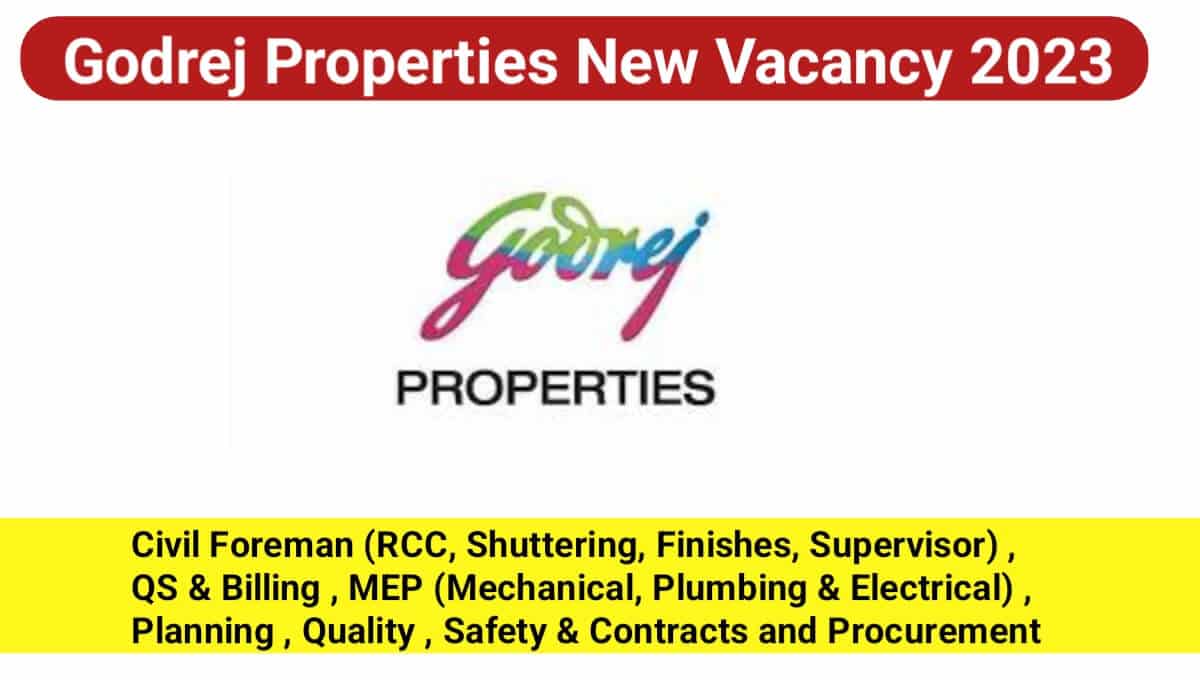 Godrej Properties Recruitment October 2023
