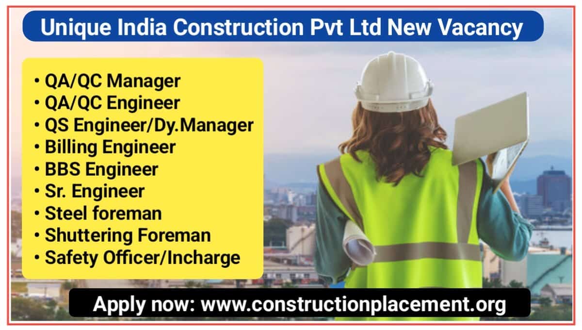 Unique India Construction Pvt Ltd New Opening 2023