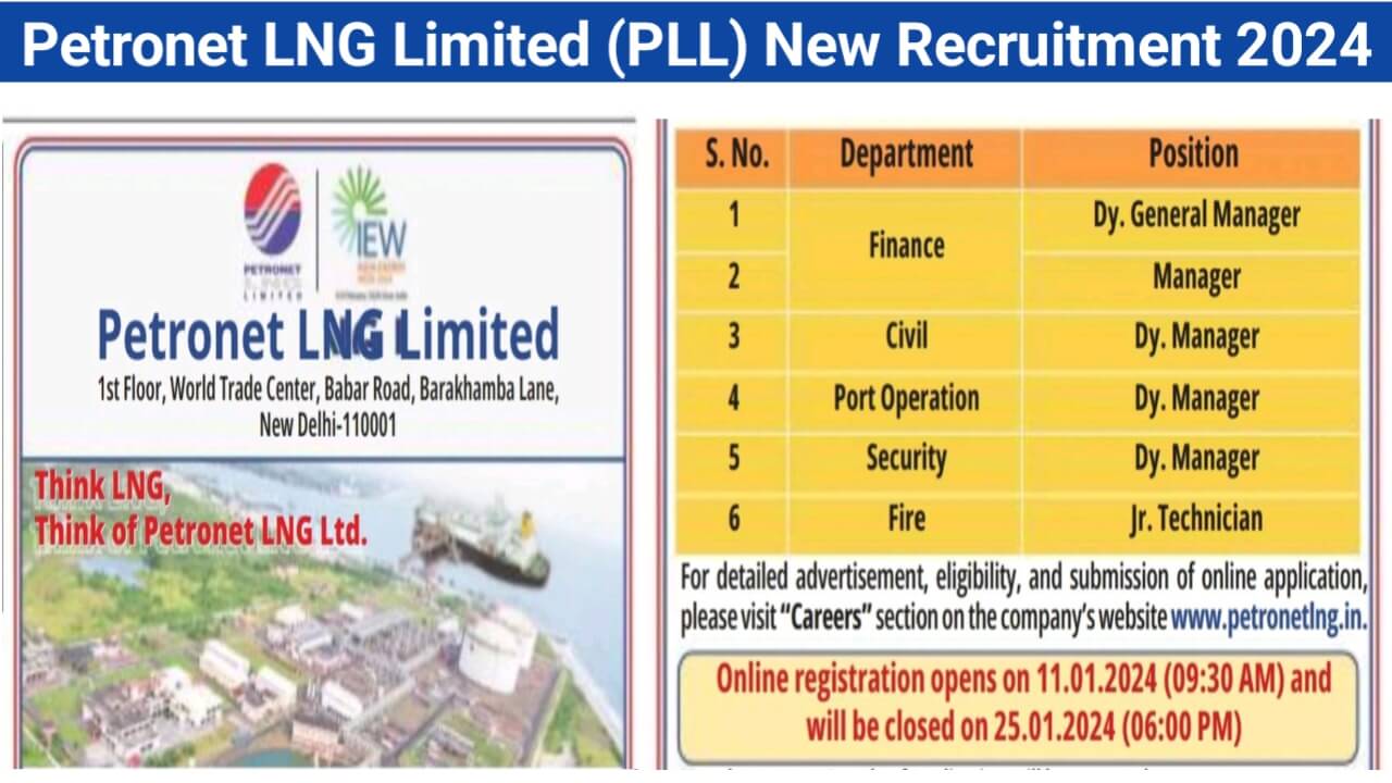 Petronet LNG Limited (PLL) New Recruitment 2024