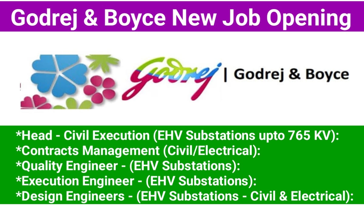 Godrej & Boyce Mfg. Co. Ltd Hiring March 2024