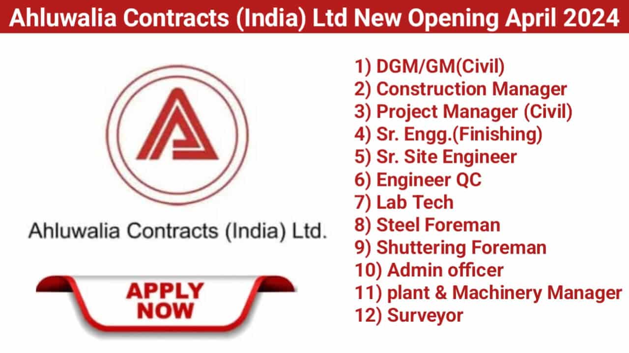 Ahluwalia Contracts (India) Ltd New Opening April 2024