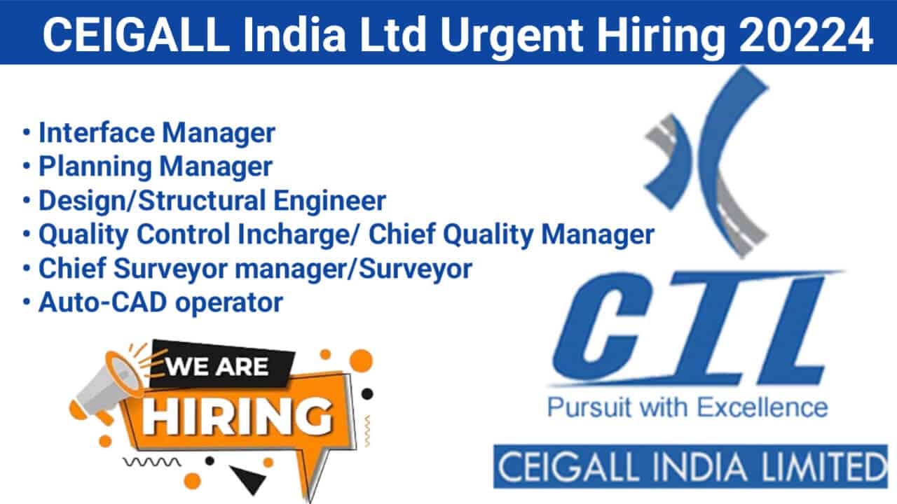 CEIGALL India Ltd Urgent Hiring 20224