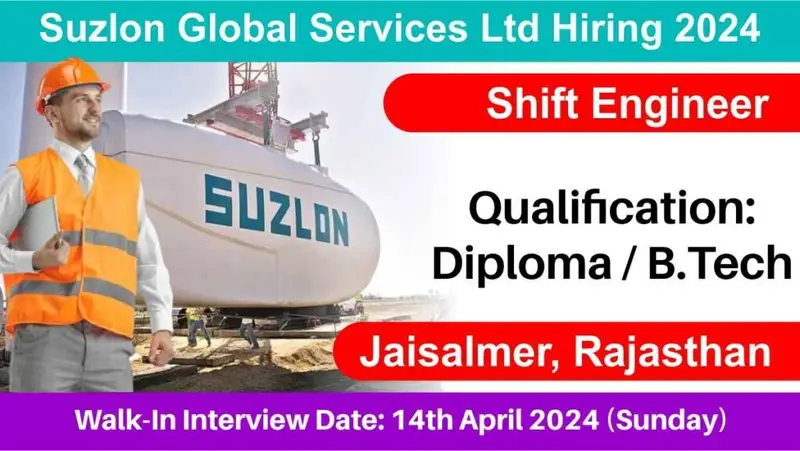 Suzlon Global Services Limited Walk-In Interview 2024