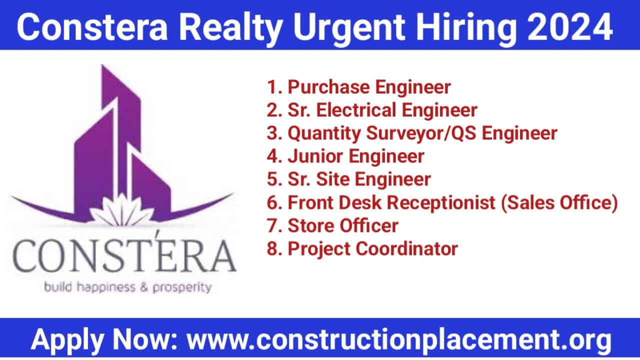 Constera Realty Urgent Hiring 2024