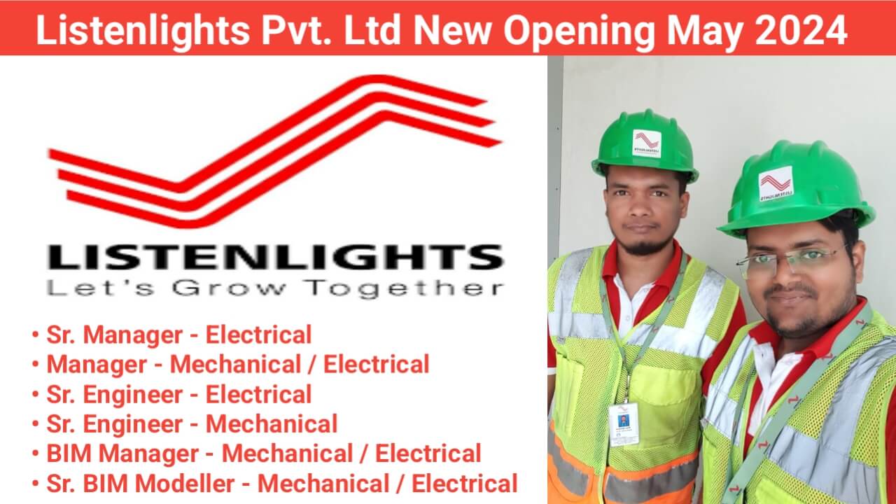 Listenlights Pvt. Ltd New Opening May 2024