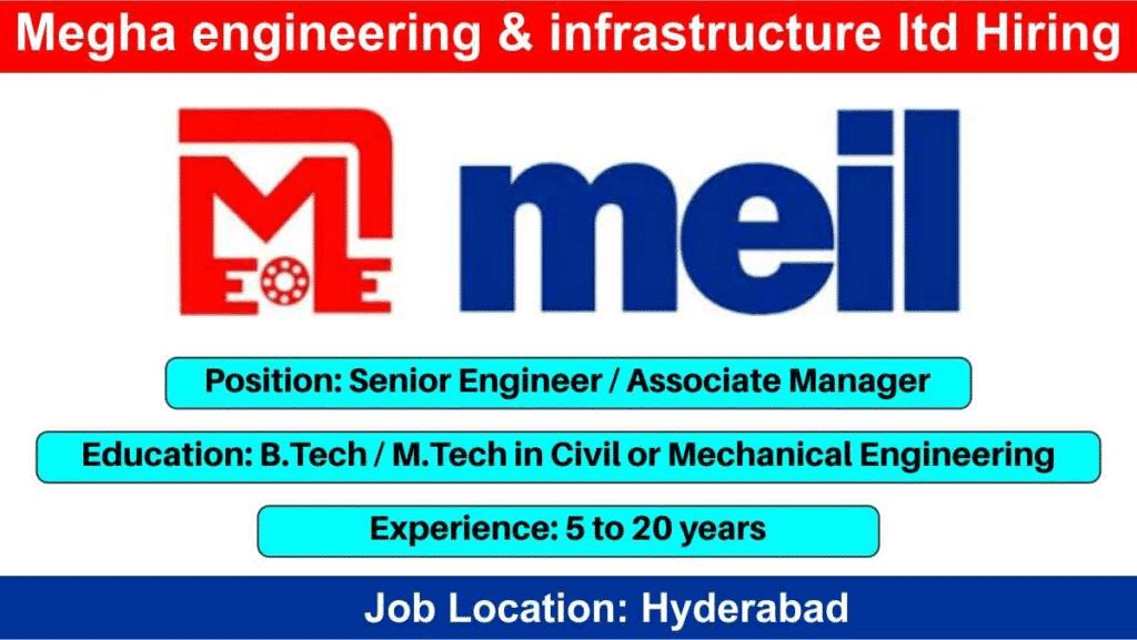 Megha Engineering & Infrastructure Ltd Latest Vacancy 2024
