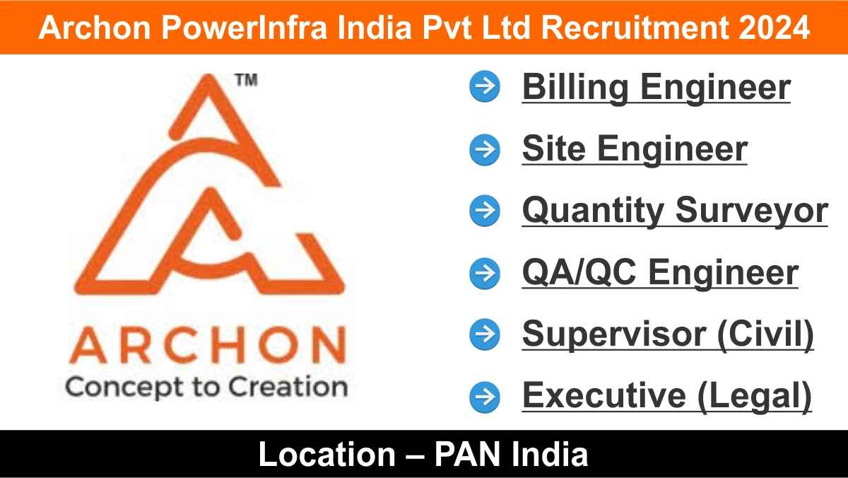 Archon PowerInfra India Pvt Ltd Recruitment 2024