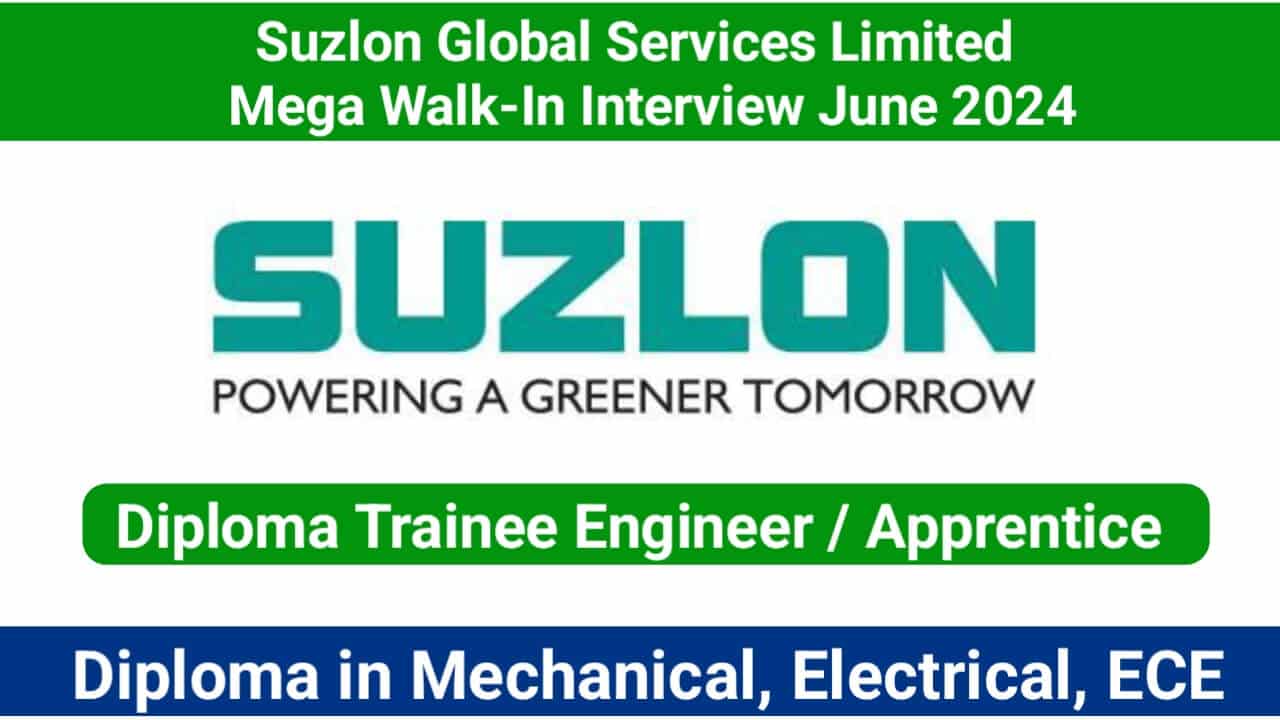 Suzlon Global Services Limited Mega Walk-In Interview June 2024