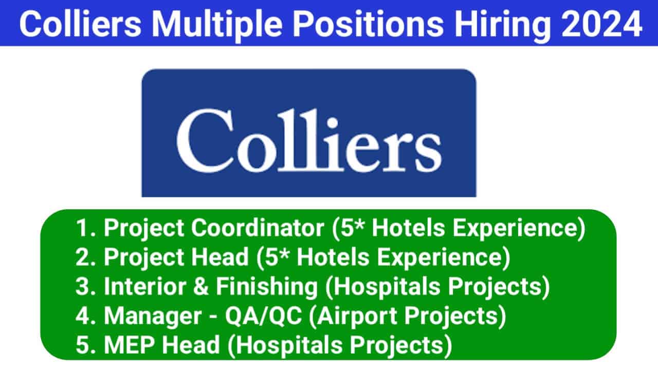Colliers Multiple Positions Hiring 2024