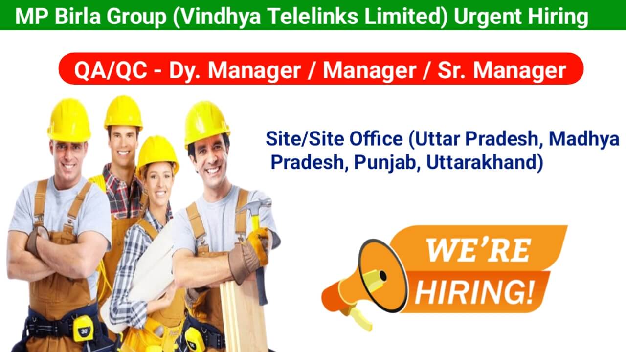 MP Birla Group (Vindhya Telelinks Limited) Urgent Hiring 2024