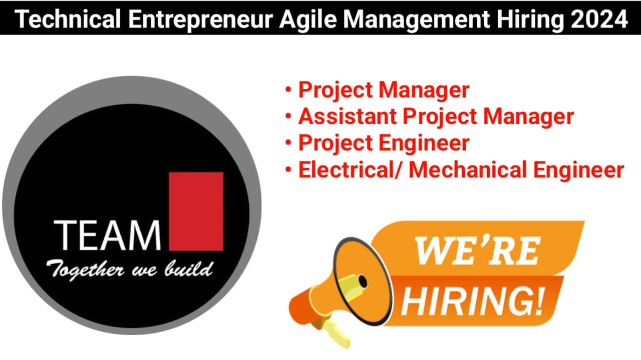 Technical Entrepreneur Agile Management Hiring 2024