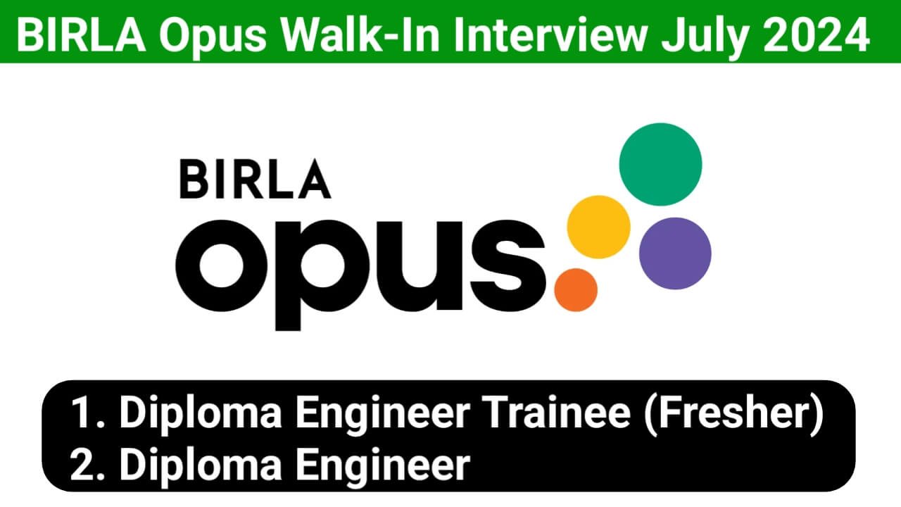 BIRLA Opus Walk-In Interview July 2024
