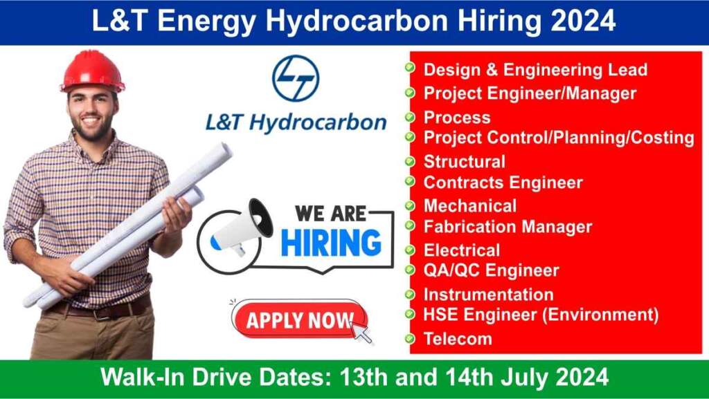 L&T Energy Hydrocarbon Mega Walk-In Interview July 2024