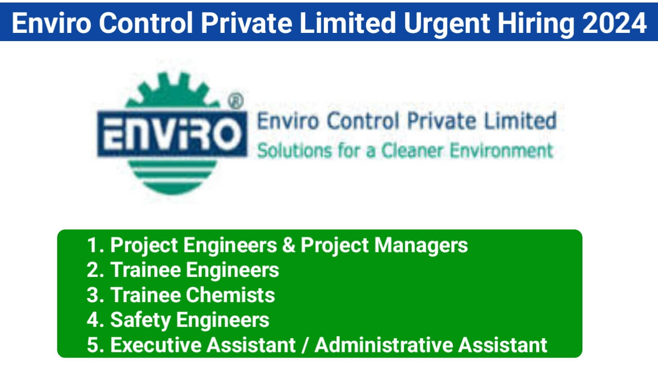 Enviro Control Private Limited Urgent Hiring 2024 | Trainee Engineer Jobs Near Me