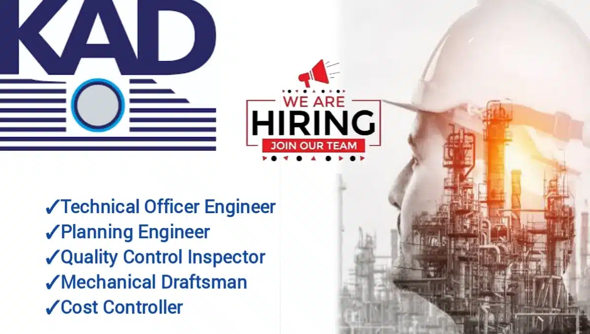 KAD Construction Vacancy | For Oil & Gas projects | Construction Placement