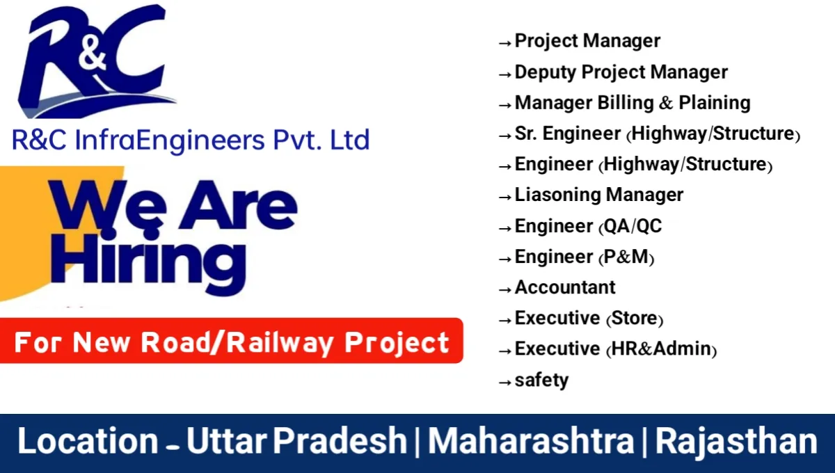 Construction Jobs in Uttar Pradesh | QA/QC Engineer Vacancy | Safety Officer Jobs Near Me