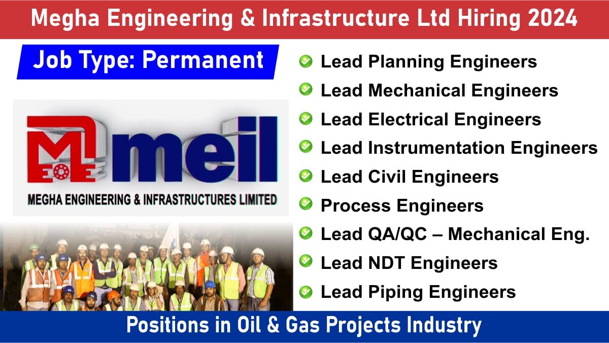 Megha Engineering & Infrastructure Ltd Hiring 2024