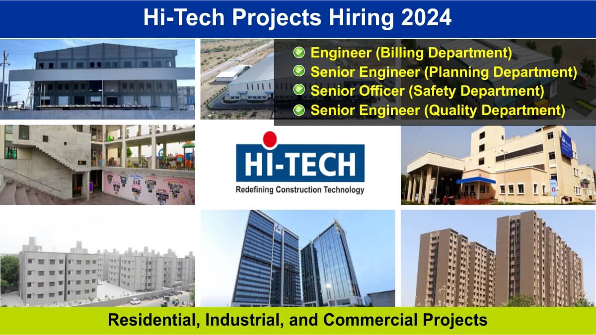 Hi-Tech Projects Pvt Ltd Hiring August 2024