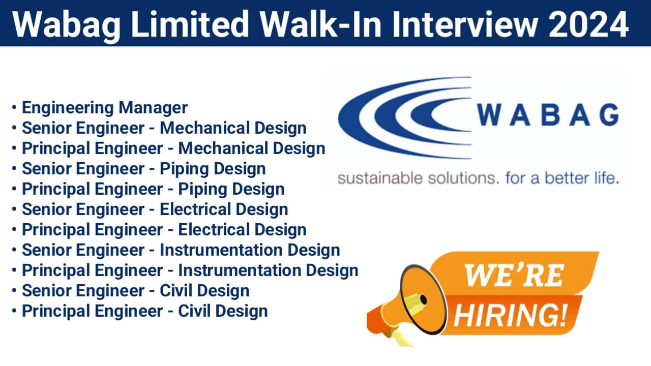 Wabag Limited Walk-In Interview 2024