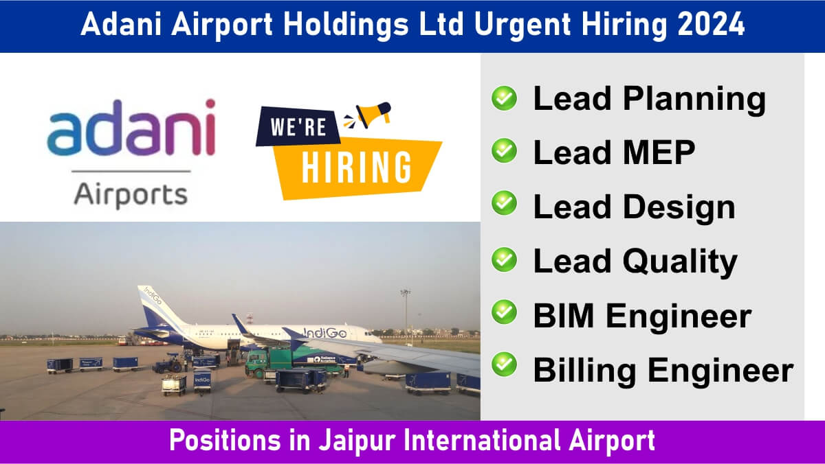 Adani Airport Holdings Ltd Urgent Hiring 2024