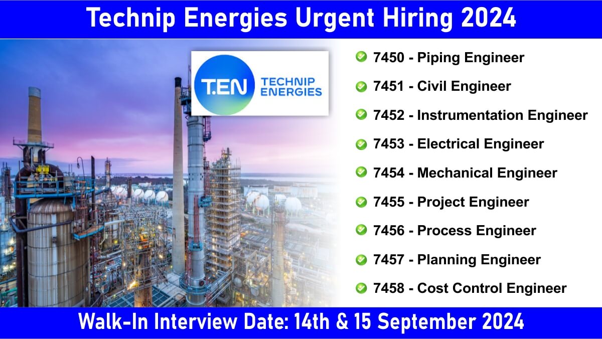 Technip Energies Urgent Hiring 2024