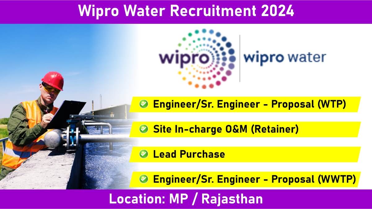 Wipro Water Recruitment 2024