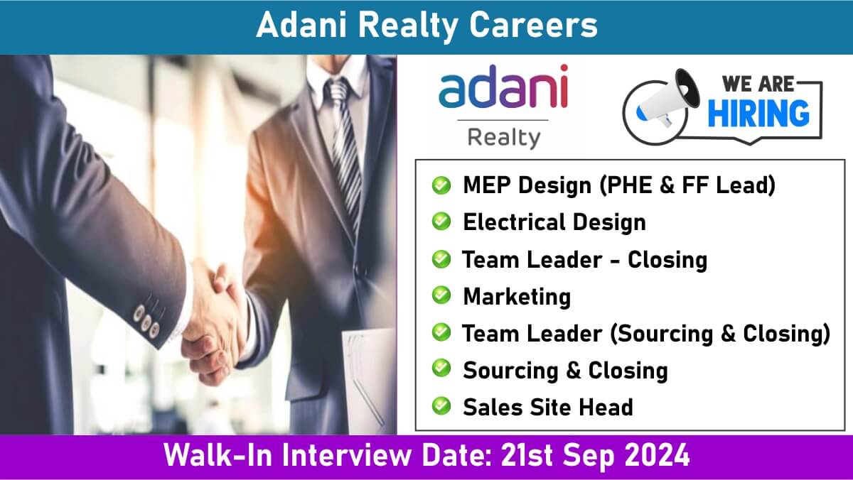 Adani Realty Careers