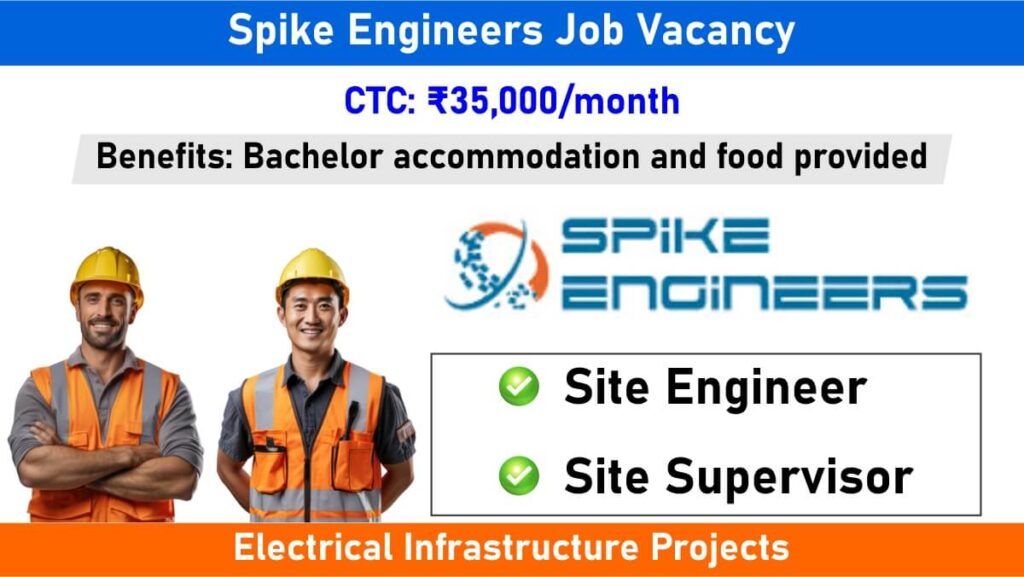 Spike Engineers Urgent Hiring 2024 | For Site Supervisor And Site Supervisor