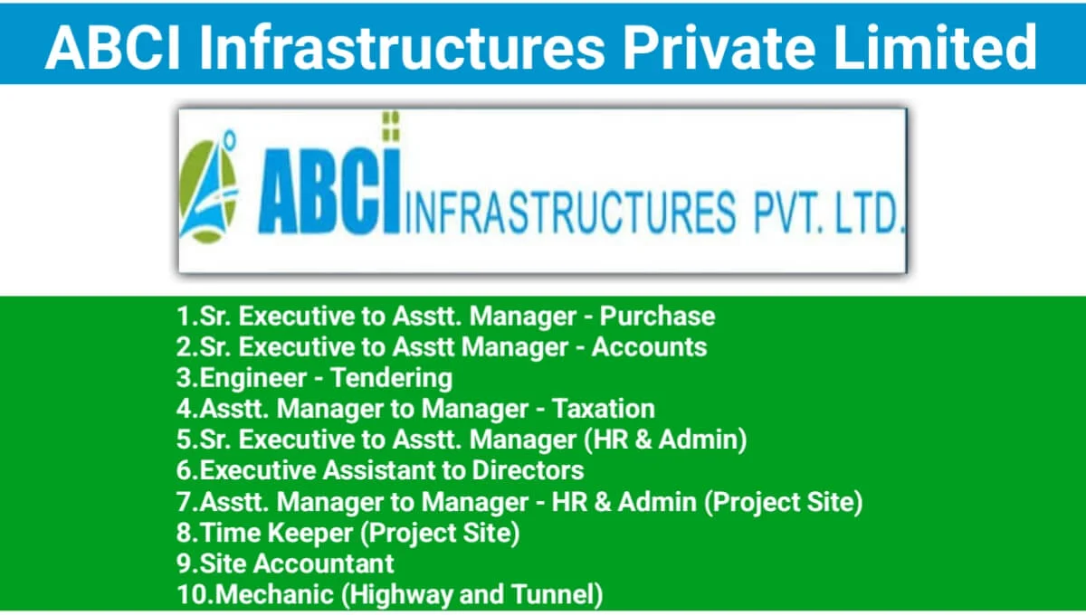 ABCI Infrastructures Private Limited New Vacancy 2024 | Construction Jobs In Indore