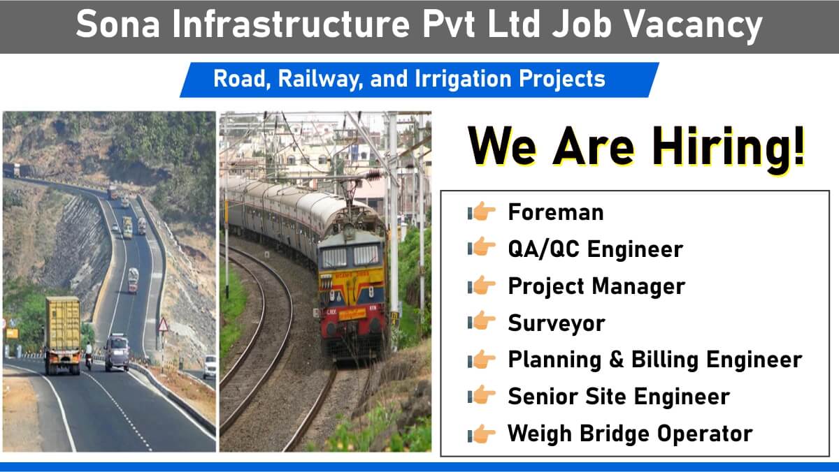 Sona Infrastructure Pvt Ltd Job Vacancy