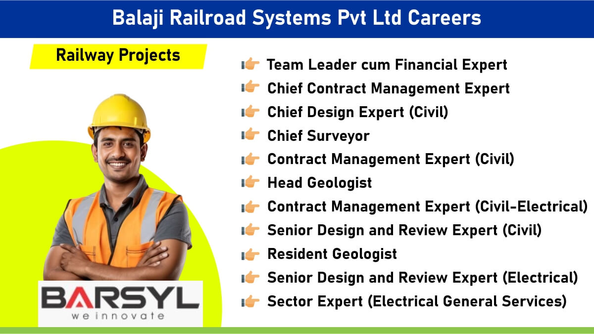 Balaji Railroad Systems Pvt Ltd Careers