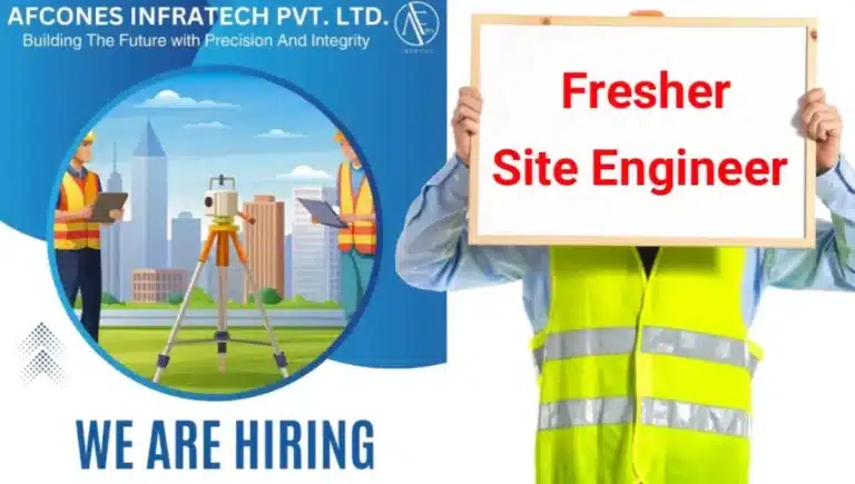 Afcones Infratech Pvt Ltd Hiring 2024 | Freshers Site Engineer Jobs 2024