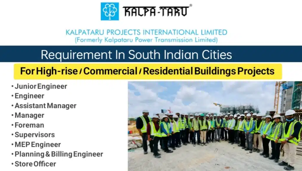 Kalpataru Projects International Limited Walk-In Interview 2024 | Date: 8th December 2024 (Sunday)