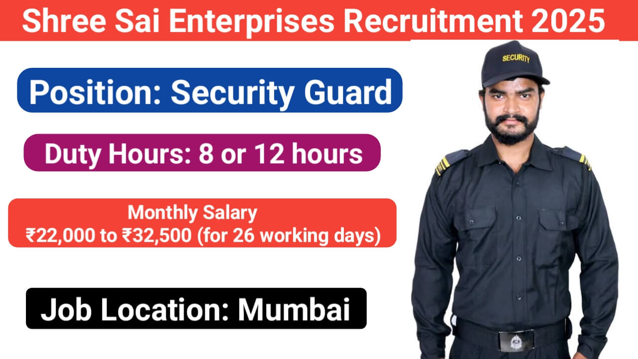 Security Jobs In Mumbai 2025  | Qualification: 10th/12th/Graduate