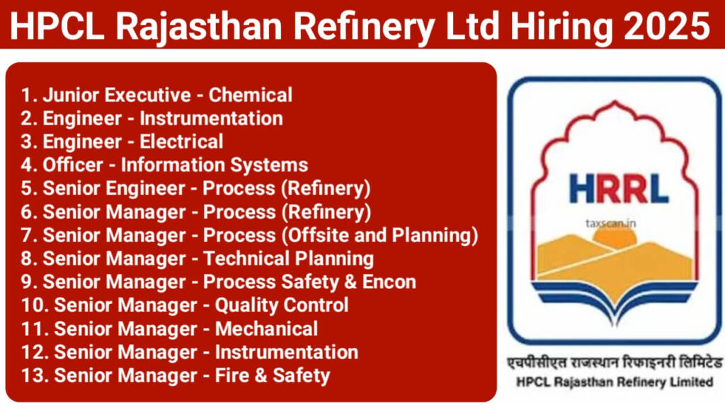 HPCL Rajasthan Refinery Ltd Hiring 2025 | Electrical Engineer Jobs In HPCL Rajasthan