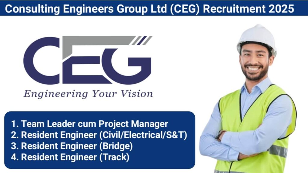 Consulting Engineers Group Ltd (CEG) Hiring 2025 | For railway projects in Gujarat