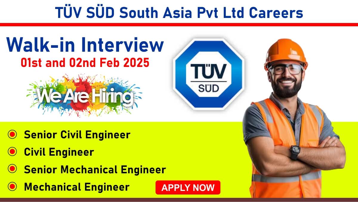 TÜV SÜD South Asia Pvt Ltd Recruitment 2025 | Job Location: JSW Steel Dolvi, Maharashtra