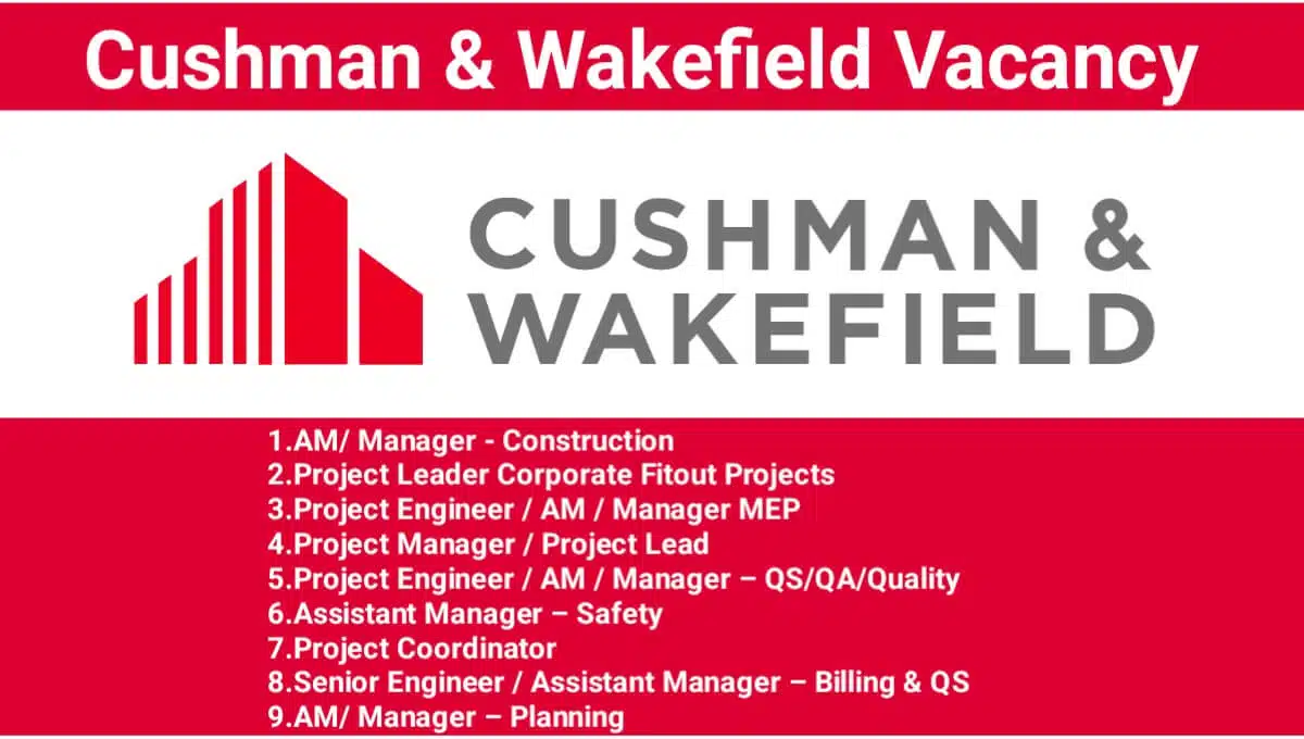 Cushman & Wakefield Latest Hiring 2025: Construction Jobs Near Me