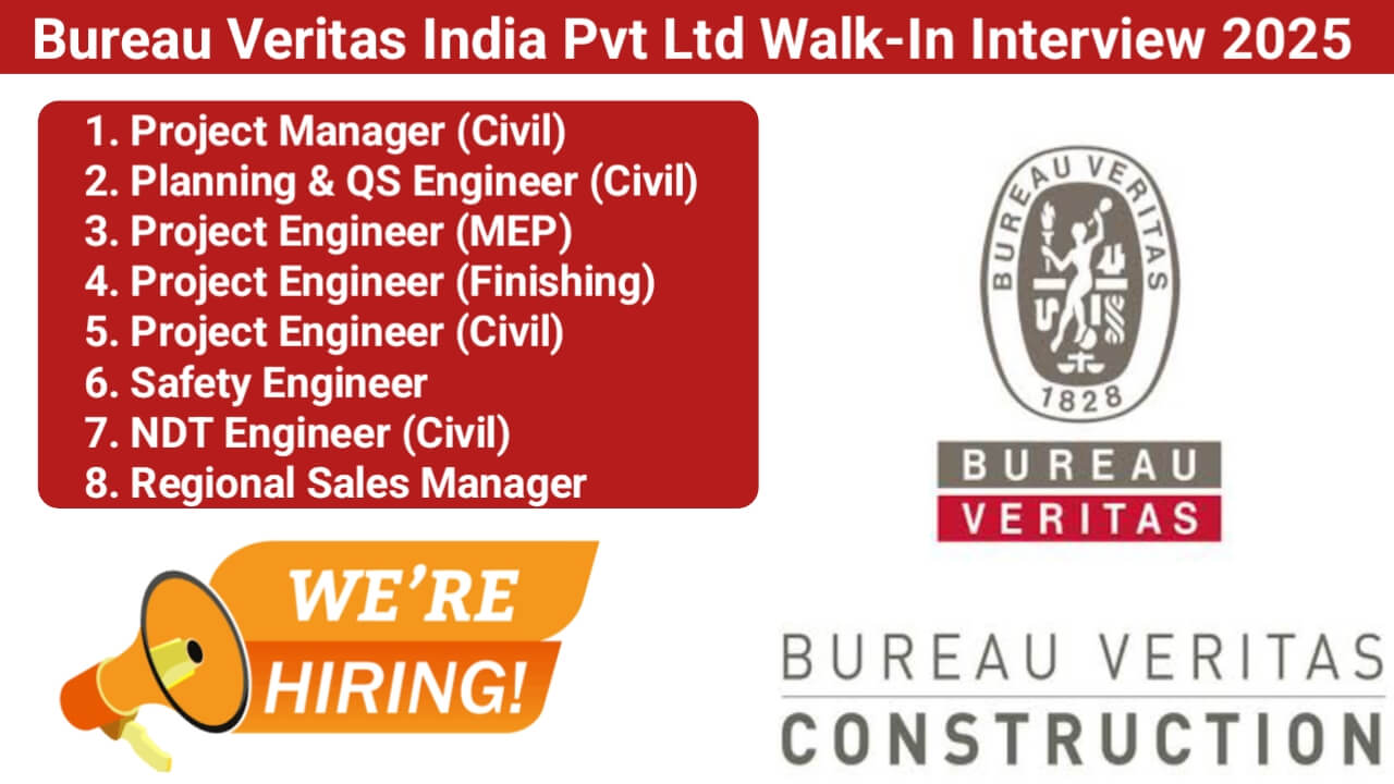 Bureau Veritas India Pvt Ltd Walk-In Drive 2025 | Date:15th February 2025