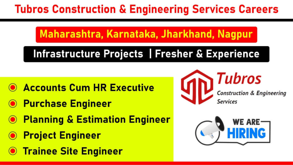 Tubros Construction & Engineering Services Recruitment 2025 | Location: Maharashtra, Karnataka, Jharkhand, Nagpur